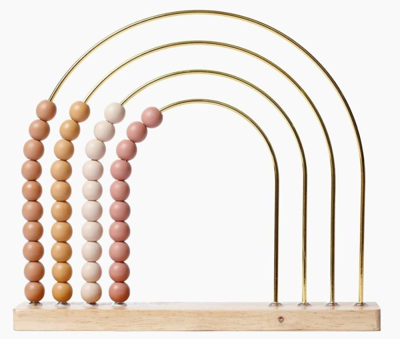 Abaci | Boho Rainbow Abacus – Gioco di Matematica per Bambini – Decorazione Boho della Nursery e della Sala Gioco – Gioco di Beads per Bambini – Giochi Montessori – Educativi e Moderni Giocattoli in Legno Aestetici