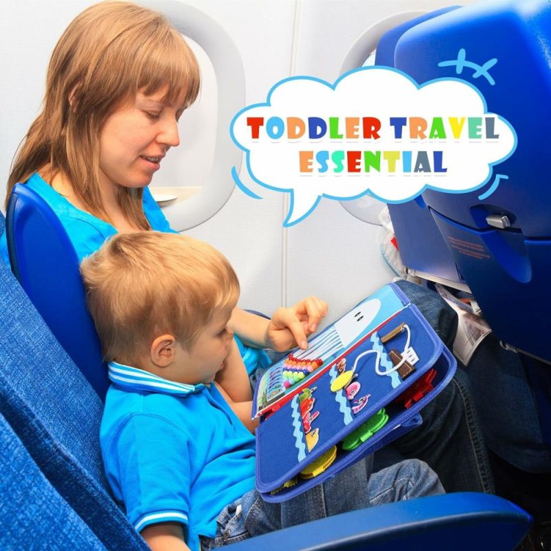 Abaci | Busy Board Bambino Viaggiare Giochi: Giochi Sensoriali per Bambini 1 2 3 4 Anni Regali per Bambino Uomo Montessori Attività – Accessori Viaggio Bambino Aereo e Indispensabili per Viaggio in Auto – Gioco di Abaco per Bambino di 12 18 Mesi