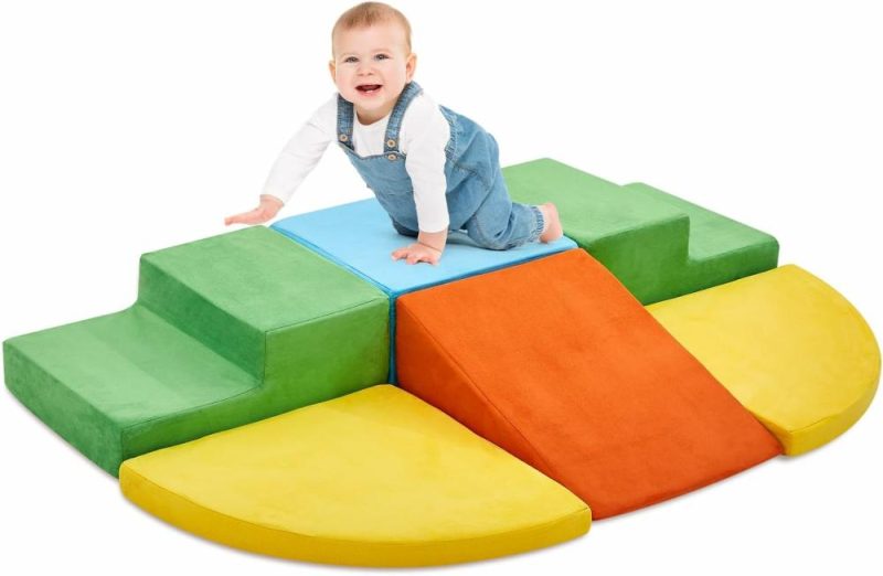 Arrampicate Indoor e Strutture di Gioco | 6 Pezzi Giocattoli di Scalata per Bambini, Set di Attività di Scalata e Arrampicata con Blocco di Schiuma Morbida, Palestra di Gioco in Schiuma, Blocco di Scalata per Bambini, Giocattoli di Scalata Indoor, Giocattoli di Schiuma Morbida per Bambini Arrampicanti e Scivolanti