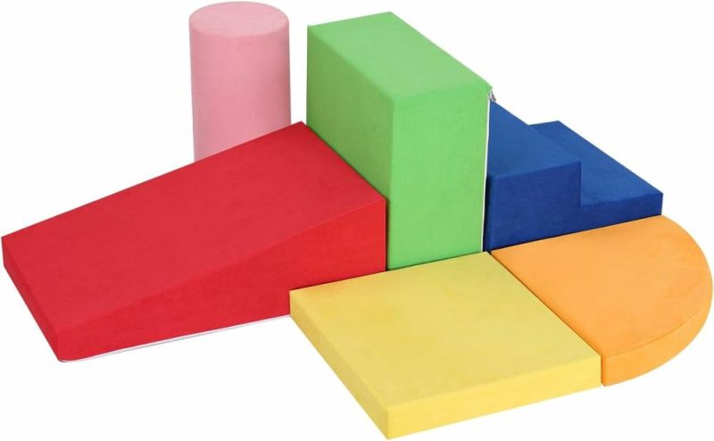 Arrampicate Indoor e Strutture di Gioco | Set da 6 Pezzi Scalini di Schiuma per Bambini – Giocattoli di Scalata per Bambini – Gioco di Scalata Morbido per Bambini – Angolo di Gioco Scalatore in Schiuma Morbida Velvet – Palestra di Gioco per Bambini