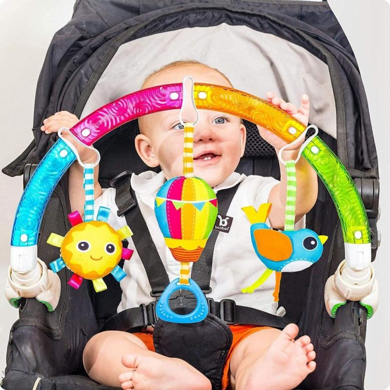 Car Seat & Stroller ToysPoggioletto & passeggino giochi | Arcobaleno Sorpresa Gioco Piscina. Attività Sensoriale Nuovo Nato. Regolabile per Paraurti e Sedie Auto.