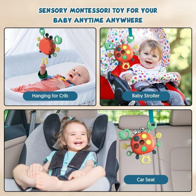 Car Seat & Stroller ToysPoggioletto & passeggino giochi | Baby Montessori Giocattoli Per Bambino Bambina 2 Anni Sensory Bambino Viaggio Auto Sedile Passeggino Giocattoli Per 18+ Mese Abilità Motorie Fine Prendi Filo Giocattolo Regali di Compleanno per Bambini Maschi