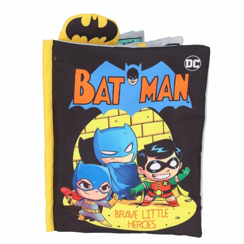 Car Seat & Stroller ToysPoggioletto & passeggino giochi | Il mio primo libro di fumetti morbido – Dc Comics Batman Eroi Coraggiosi Piccoli Sensory Book Morbido con Tessuto Morbido per Bambini 6.25X9 Pollici