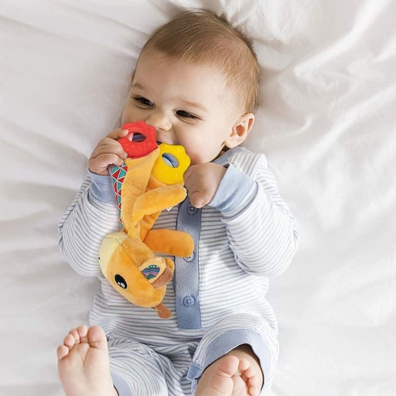 Dentifrici | 2 Pcs Giocattoli Rugginosi Per Bambino Con Morso, Giocattoli Sensibili Per Il Sorriso Neonato, Fazzoletto Per Bambini Nuovi Nati, Lenitivo Per La Saliva, Asciugamano Morbido, Coperta da Sonno Morbida, Coperta di Sicurezza per Bambini Unisex 0-36 Mesi, Regali (Occhio e Cervo)