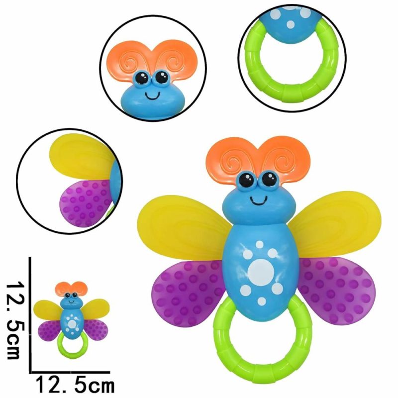 Dentifrici | 9Pcs Set di Gioco di Succhiare per Neonato con Scatola di Archiviazione, Regalo per Bambino Maschio di 0 a 18 Mesi, Blu