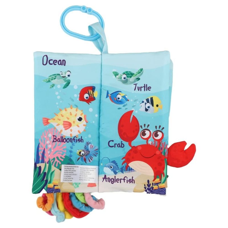 Dentifrici | Baby Books 0-6 Mesi, Libri Strappabili per Bambini Bambino Neonato Tempo Addome Giocattoli da Mordere, Giocattoli Sensibili a Contrasto Elevato per Bambini 6-12 Mesi, Libri Tocco e Sentimento Regalo Natale per Bambini Maschi e Femmine Gioco di Apprendimento Iniziale