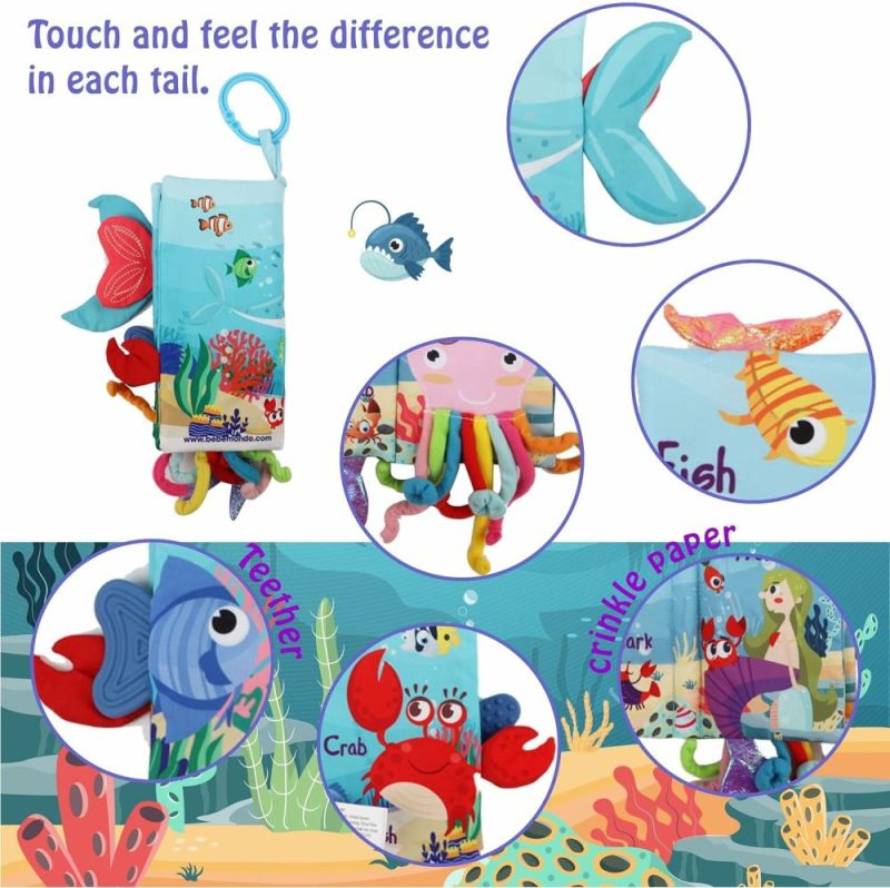 Dentifrici | Baby Books 0-6 Mesi, Libri Strappabili per Bambini Bambino Neonato Tempo Addome Giocattoli da Mordere, Giocattoli Sensibili a Contrasto Elevato per Bambini 6-12 Mesi, Libri Tocco e Sentimento Regalo Natale per Bambini Maschi e Femmine Gioco di Apprendimento Iniziale