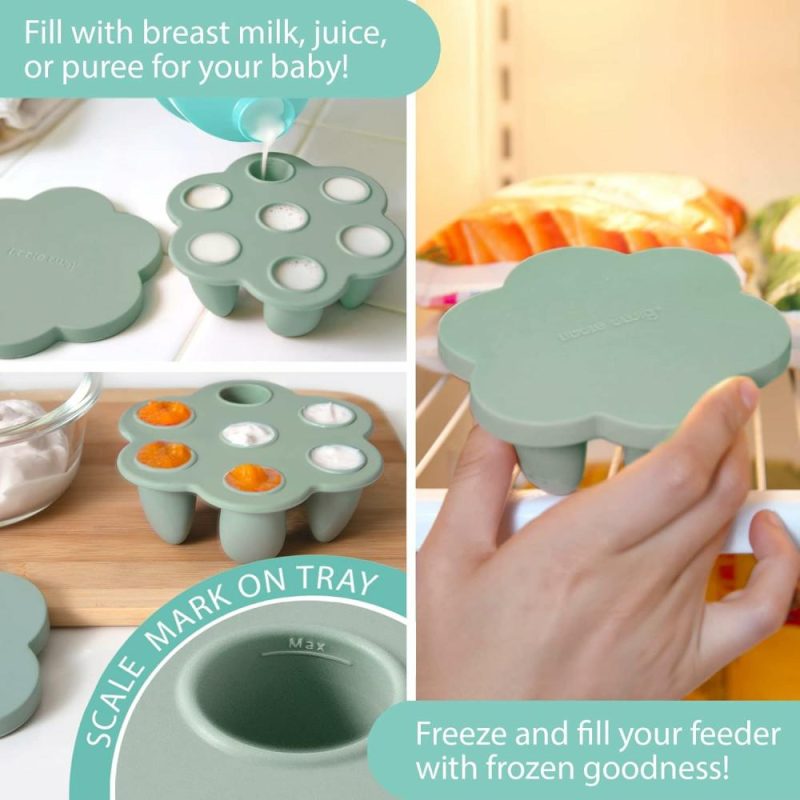 Dentifrici | Baby Fruit Feeder, Pacifier, Teether | Ciotola per il congelamento del cibo con coperchio, silicone BPA e senza BPA, set per l’alimentazione, cubetti di latte materno, puree di cibo e verdure