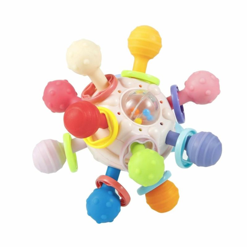 Dentifrici | Baby Sensory Toys 0-6 Mesi Silicone Dentiera Gioco Montessori Gioco di Prendere Attività Gioco per Bambini Sonaglio da Masticare Palla da Crescita 6-12 Mesi Regalo per Bambino Senza Bpa