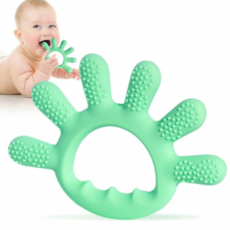 Dentifrici | Baby Silicone Teething Toys – Distanziatori Dentari in Silicone Alimentare per Bambini 0-6 Mesi | 6-12 Mesi – Giocattoli da Mordere per Bambini, Rilassamento dei Denti per Neonati – Giocattoli da Mordere per Bambini di 3 4 5 Mesi, Giocattoli di Sviluppo per Bambini Maschi e Femmine, Regali