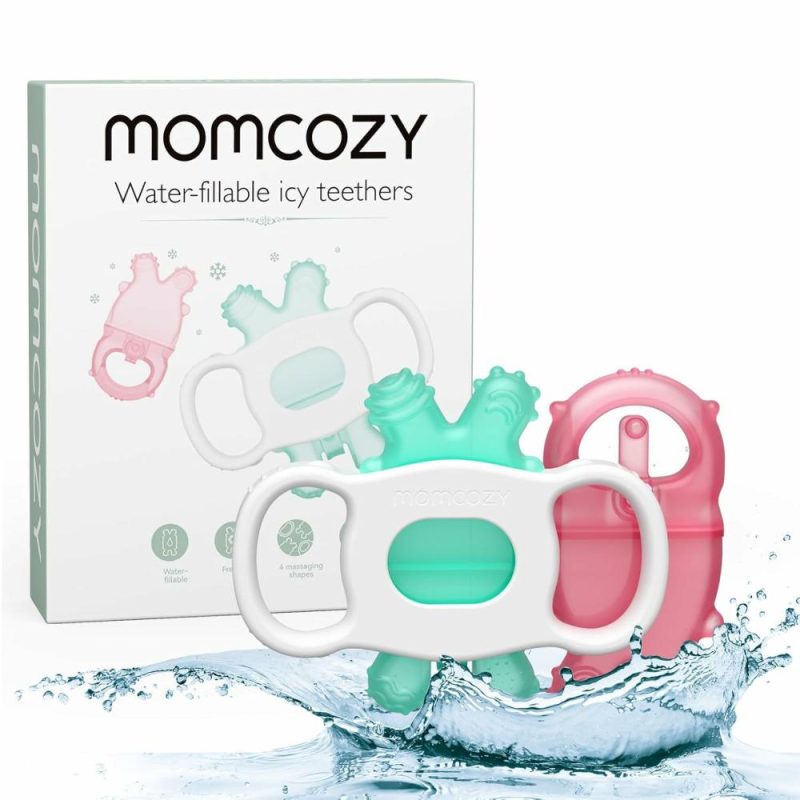 Dentifrici | Baby Teether Toys  Giocattoli Morbidi per la Gengiva  Morbidi per la Gengiva in Silicone Riscaldabile  Giocattoli per la Gengiva per Bambini  Morbido per la Gengiva per il Rilassamento 0-12 Mesi  Verde e Rosa 2 Pezzi