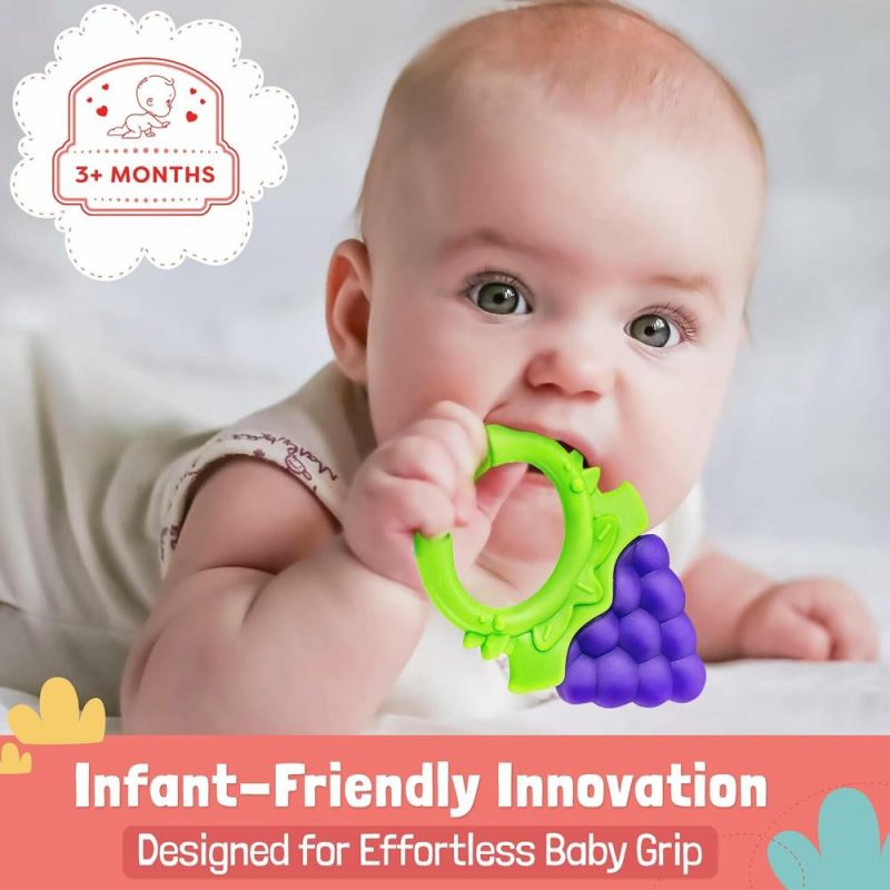 Dentifrici | Baby Teething Toys 6-Pack | Set di Dentiera Neonato | Silicone Alimentare | Sicuro nel Frigorifero | Rilassante e Calmante | Senza Bpa | Dentiera Congelata per Bambini 0-6 Mesi | Accessorio Essenziale per Bambini