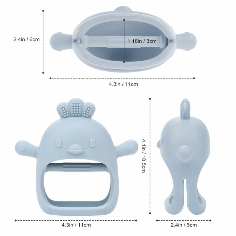 Dentifrici | Baby Teething Toys – Giocattoli Morbidi in Silicone per il Distensione dei Denti da 0 a 6 Mesi – Anti-Forte Caduta Bracciale da Indossare per il Distensione dei Denti – Giocattoli da Masticare per le Necessità di Succhiare – Guantino da Distensione dei Denti per Lenire il Dolore delle Gengive, Rosa