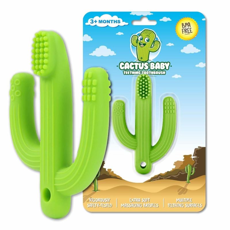 Dentifrici | Cactus Baby Teething Toys 0-6 Mesi o 6-12 Mesi | Giocattoli Morbidi per la Svezzatura con Rilascio di Dolore per Neonati, Bambini, Bambine | Giocattoli Morbidi Naturali e Organici Senza BPA