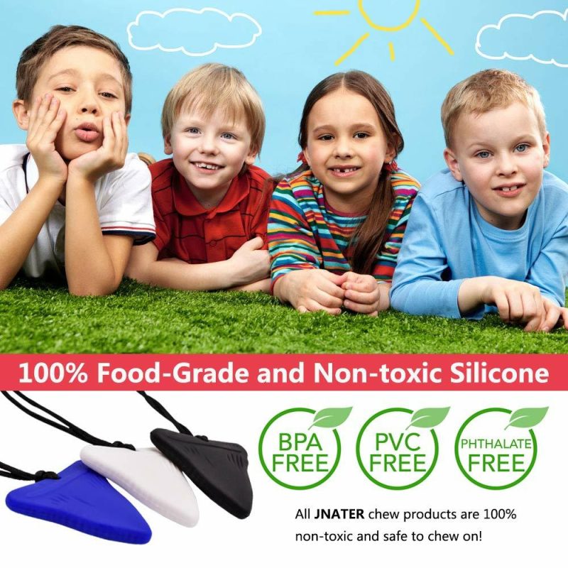 Dentifrici | Collana Masticabile con Dente di Squalo, Set Collana Masticabile Sensory per Bambini con Masticazione, Svezzamento, Adhd, Autismo, Bisogno di Morso, Masticatore per la Mobilità Orofacciale, Realizzata in Silicone di Grado Alimentare Sicuro, per Bambini e Bambine