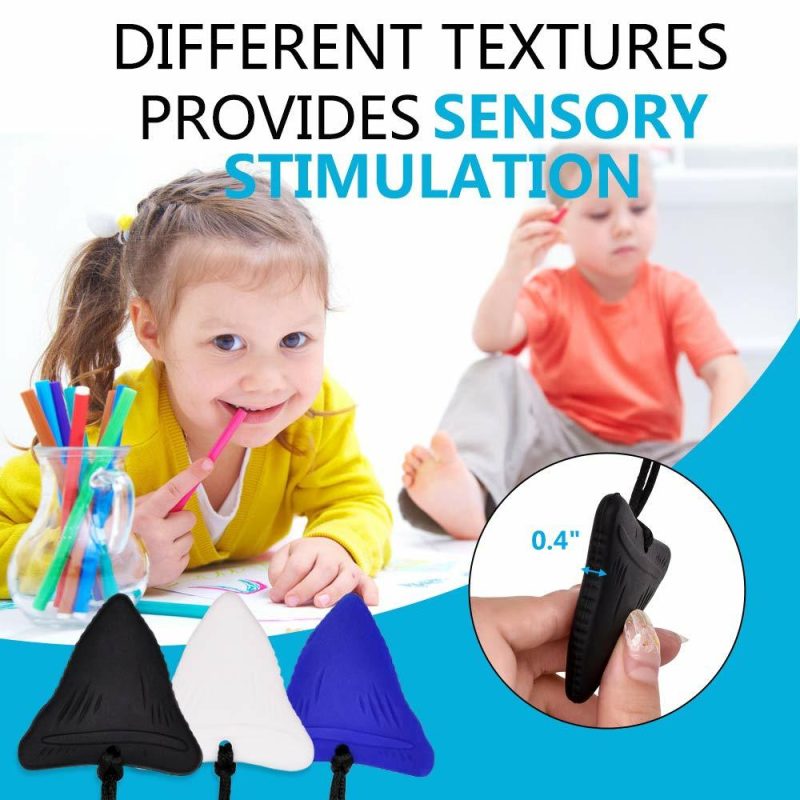 Dentifrici | Collana Masticabile con Dente di Squalo, Set Collana Masticabile Sensory per Bambini con Masticazione, Svezzamento, Adhd, Autismo, Bisogno di Morso, Masticatore per la Mobilità Orofacciale, Realizzata in Silicone di Grado Alimentare Sicuro, per Bambini e Bambine