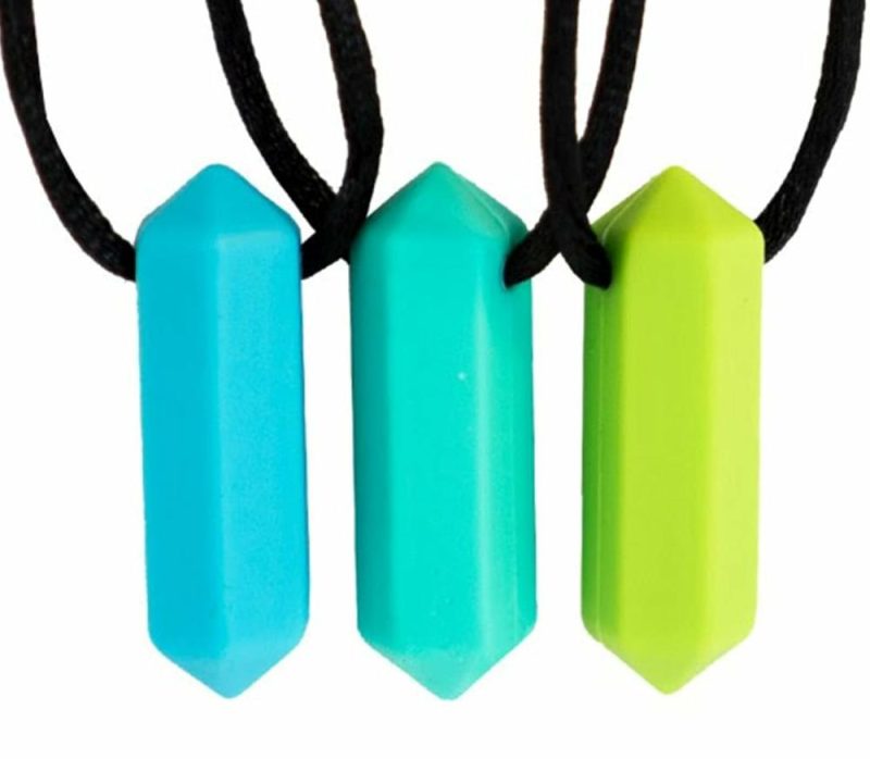 Dentifrici | Collana Sensory Crayon – Ideale per Autismo e Bambini con la dentizione – Giocattolo Morbido in Silicone con Texture Perfetta – Collana da Masticare per Bambine e Bambini