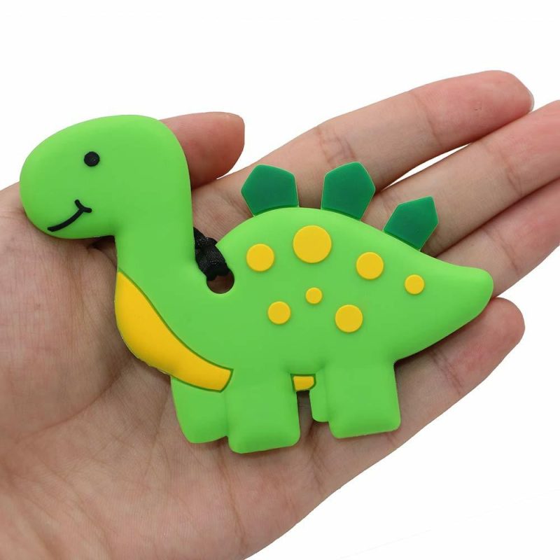 Dentifrici | Collane da Masticare per Bambini con Sindrome di Sensibilità – Giochi da Masticare in Silicone con Dinosauro per Bambini Autistici – ADHD – SPD – Collane da Masticare per Ansia – Ridurre il Movimento Incontrollato nei Bambini…