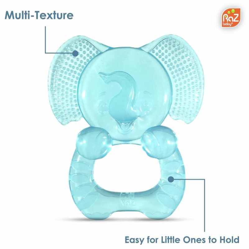 Dentifrici | Elfy-Yummy Districatore: Gioco per la dentizione – Design di Elefante in Silicone Medico con Pelo Ultra Morbido per Lenire il Discomfort della Dentizione Gioco Ideale per i Bambini 3M+