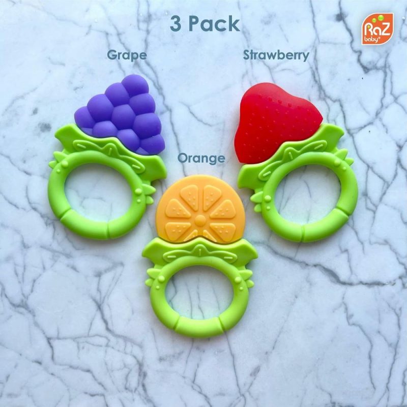 Dentifrici | Fruitique Bambino e Neonato Massaggiatore & Gioco da Masticare 3-Pack  Masticatori a Forma di Frutta Multitessuto Leniscono le Gengive Dolenti  Silicone Senza Bpa e di Qualità Alimentare  Senza Mani e Facile da Tenersi  3M+