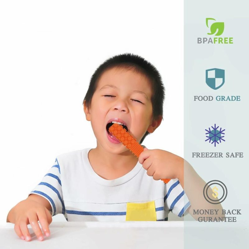 Dentifrici | Giocattoli da Masticare Senzoriali per Bambini Autistici 5 Pack Tubo Silicone da Masticare per Svezzamento, Giocattoli per Autismo, Adhd, Spd, Masticatori con Bisogni Speciali, Strumento per la Motilità Orofacciale per Bambini Senzoriali Masticatori (Colorato B)