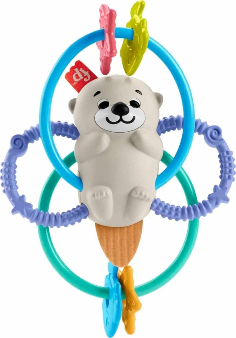 Dentifrici | Giocattoli per Bambini Fisher Price Twist & Teethe Orsetto 2-in-1 Sonaglio E Morso Senza Bpa Con Anelli Tridimensionali Per Gioco Motorio Finissimo Neonati