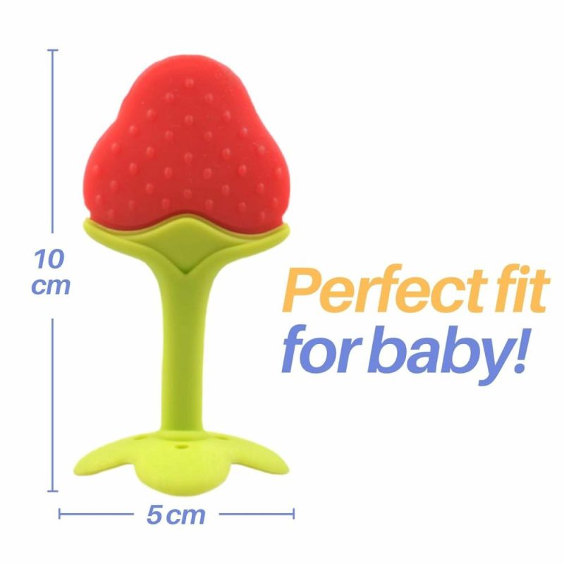 Dentifrici | Giocattoli per il Svezzamento dei Bambini Set di Frutta in Silicone Morbido con Clip/Porta Sonno per Bambini e Neonati 5 Confezioni