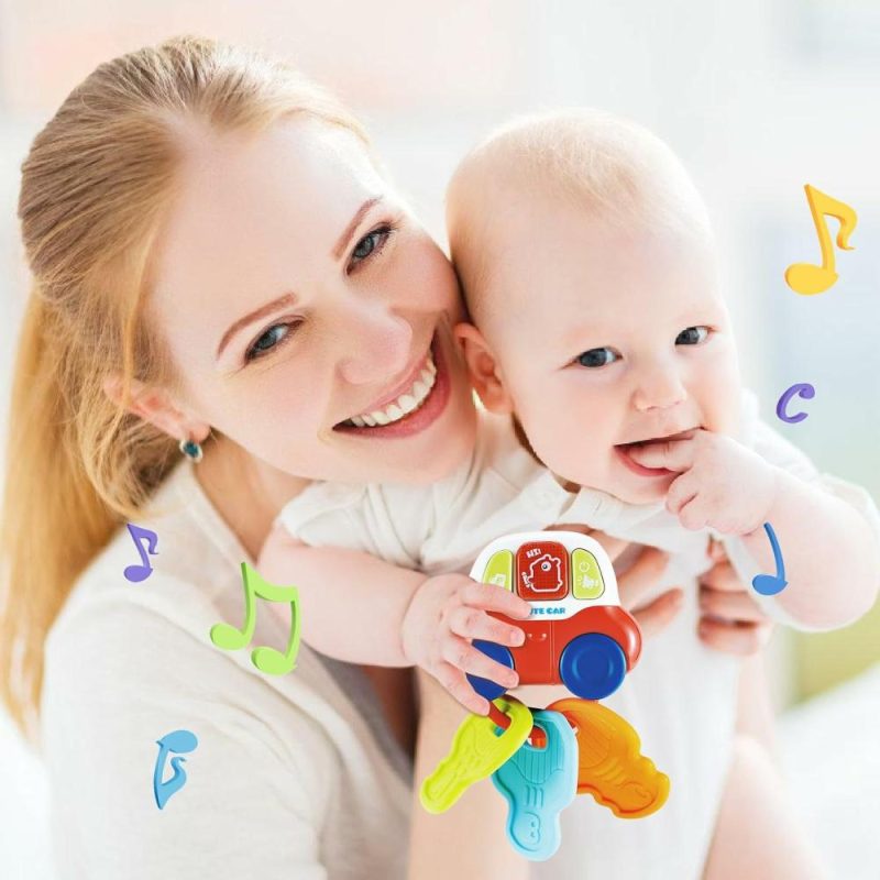 Dentifrici | Giocattoli per la dentizione del bambino  Auto per la scoperta sensoriale per i bambini con chiave mordibile, musica e luce  Giocattoli musicali per neonati 0 3 6 9 12 18 mesi per viaggi  Regali di compleanno per bambini maschi e femmine 6-12 mesi 1 anno