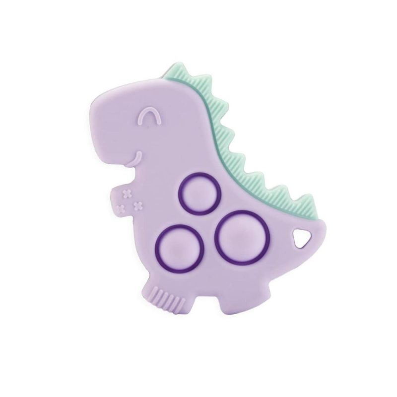 Dentifrici | Giocattolo Pop Sensory – Itzy Pop Toy Caratteristiche Texture Alzate Per Lenire Gengive Irritate; Rilassa La Tensione E Migliora Le Abilità Motorie Fine; Si Può Attaccare A Un Borsa O Cinghia Del Biberon; Dinosaurio Malva