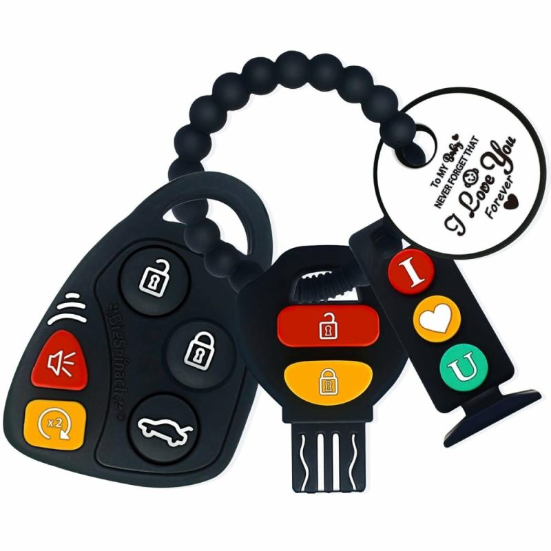 Dentifrici | Gioco Chiavi da Masticare Neonato 6-12 Mesi, Set di Chiavi da Masticare Gothic Auto, Controllore Remoto del Gioco Chiavi Auto per Bambino (Gothic) (Nero Gothic)