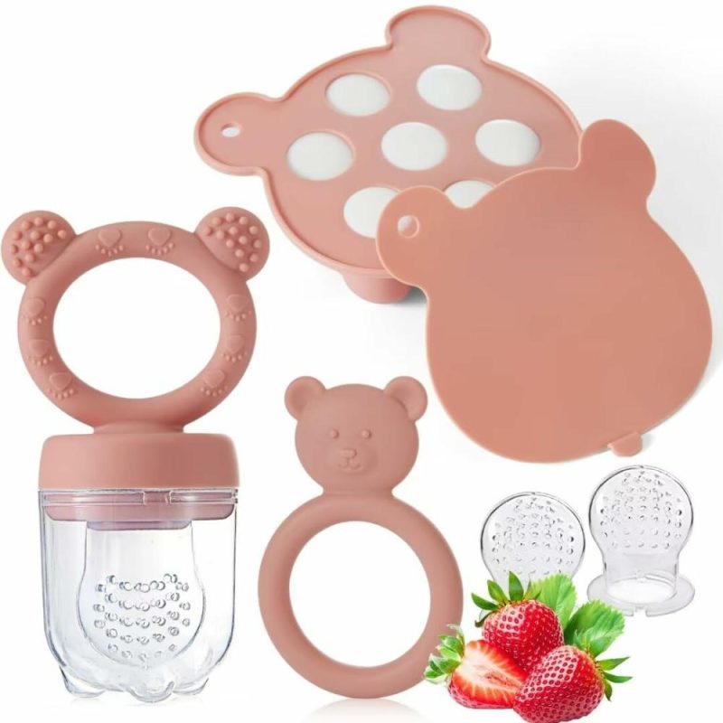 Dentifrici | Keert Baby Latte Articioli di Allattamento al Seno, Molding per Popcorn e Mangiatore per Bambini per il sollievo dei denti. Mangiatore di Frutta in Silicone, Paciucchino e Piattino per il Frigorifero per l’Alimentazione dei Bambini, Gioco per il Sorpasso dei Denti