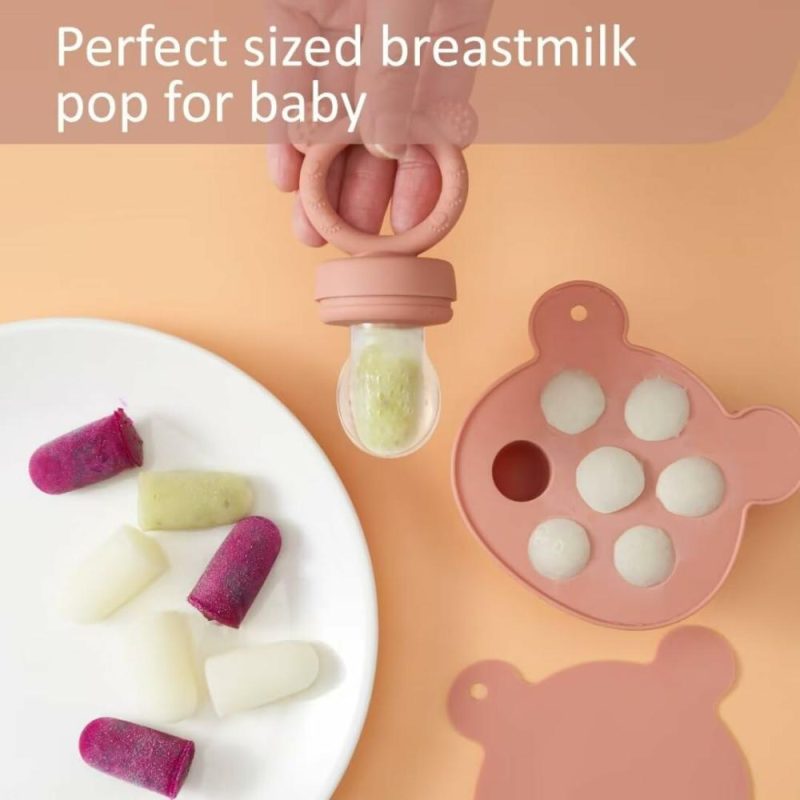 Dentifrici | Keert Baby Latte Articioli di Allattamento al Seno, Molding per Popcorn e Mangiatore per Bambini per il sollievo dei denti. Mangiatore di Frutta in Silicone, Paciucchino e Piattino per il Frigorifero per l’Alimentazione dei Bambini, Gioco per il Sorpasso dei Denti