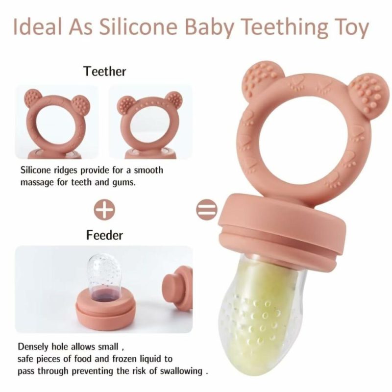 Dentifrici | Keert Baby Latte Articioli di Allattamento al Seno, Molding per Popcorn e Mangiatore per Bambini per il sollievo dei denti. Mangiatore di Frutta in Silicone, Paciucchino e Piattino per il Frigorifero per l’Alimentazione dei Bambini, Gioco per il Sorpasso dei Denti