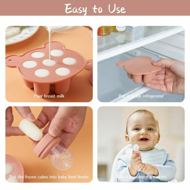 Dentifrici | Keert Baby Latte Articioli di Allattamento al Seno, Molding per Popcorn e Mangiatore per Bambini per il sollievo dei denti. Mangiatore di Frutta in Silicone, Paciucchino e Piattino per il Frigorifero per l’Alimentazione dei Bambini, Gioco per il Sorpasso dei Denti