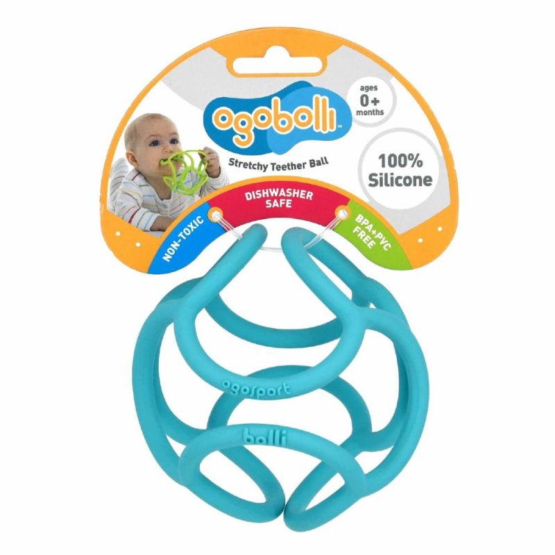 Dentifrici | Ogobolli Dentiera Anello Palla Tattile Gioco per Bambini e Bambine – Elasticizzabile, Morbido, Senza Toxicità in Silicone – Uomini e Donne da 6+ Mesi – Blu