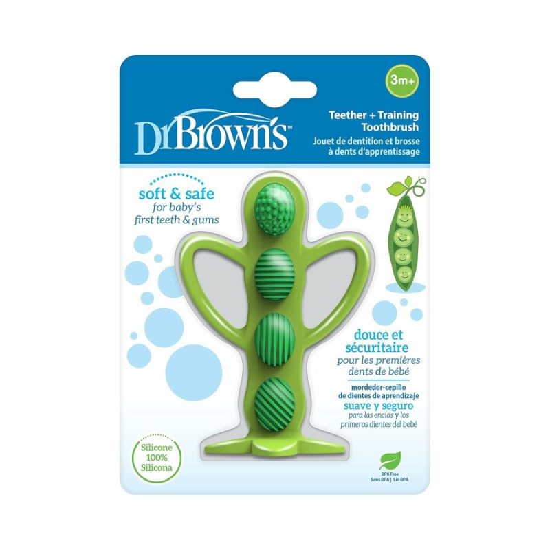 Dentifrici | Peapod Teether E Spazzolino Dentifricio Di Allenamento  Morbido E Sicuro Per Le Gengive E I Primi Denti  Senza Bpa  100% Silicone  3M+