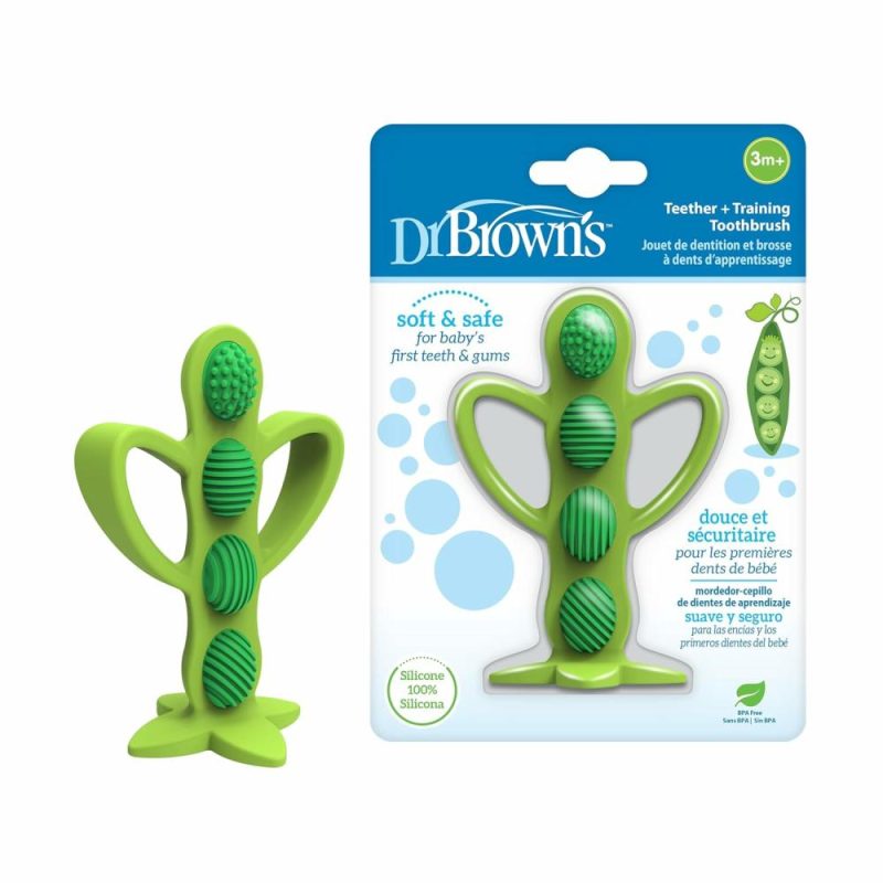 Dentifrici | Peapod Teether E Spazzolino Dentifricio Di Allenamento  Morbido E Sicuro Per Le Gengive E I Primi Denti  Senza Bpa  100% Silicone  3M+