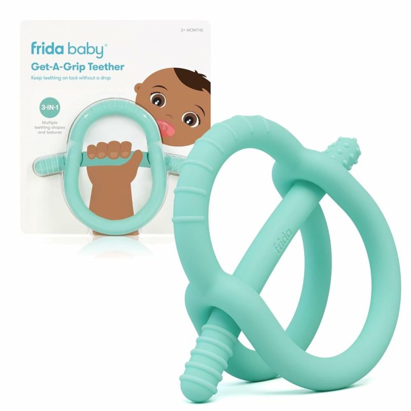 Dentifrici | Prendi-in-Mano il Dentifricio Babyteether | Giocattoli da Sorsetto in Silicone di Grado Alimentare al 100% per il Bambino 0-6 12 18 Mesi | Senza Bpa e Senza Pvc | Turchese