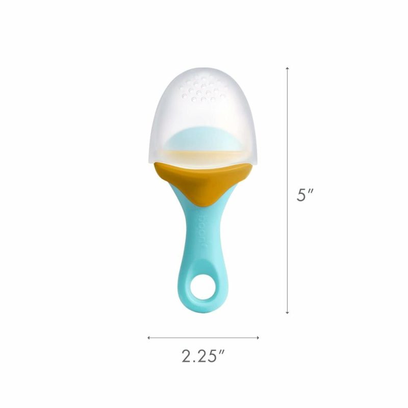 Dentifrici | Pulp Silicone Baby Fruit Feeder – Set da Allattamento Bambino in Silicone Morbido – Accessori per la Svezzamento del Bambino Frutta e Verdura – Accessori Essenziali per l’Allattamento – Blu/ Senape e Grigio/Menta – 2 Pezzi