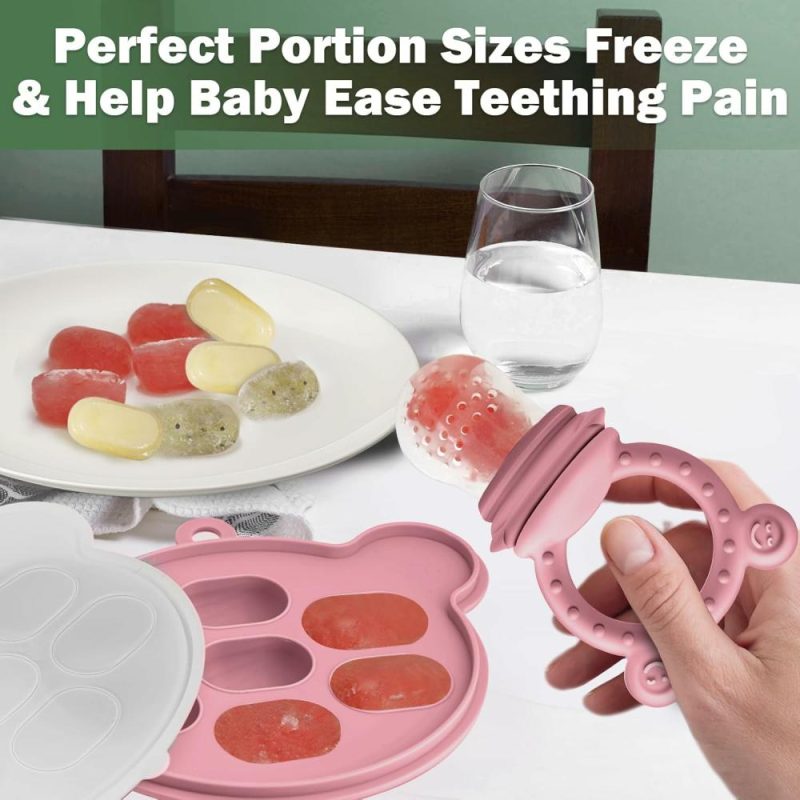 Dentifrici | Silicone Baby Fruit Food Feeder, Pacifier & Latte Materna Popsicle Freezer Molds, Per Preparazione in Batch e Raffreddamento, Senza Bpa, Distributore in Silicone per Introdurre Alimenti Nuovi, Aumenta come Gioco da Crescita