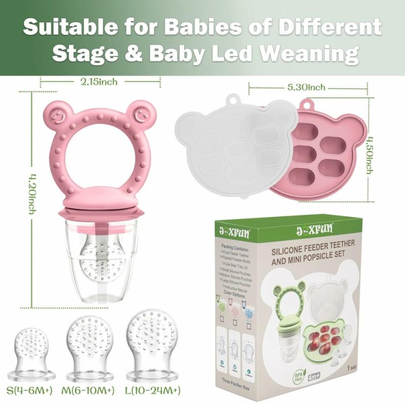 Dentifrici | Silicone Baby Fruit Food Feeder, Pacifier & Latte Materna Popsicle Freezer Molds, Per Preparazione in Batch e Raffreddamento, Senza Bpa, Distributore in Silicone per Introdurre Alimenti Nuovi, Aumenta come Gioco da Crescita