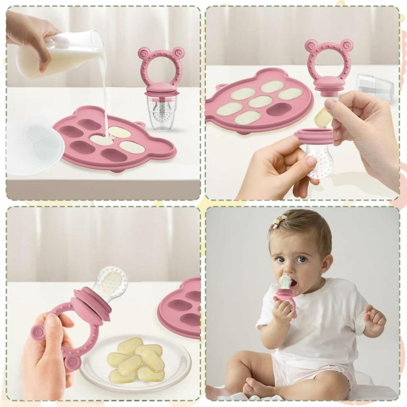 Dentifrici | Silicone Baby Fruit Food Feeder, Pacifier & Latte Materna Popsicle Freezer Molds, Per Preparazione in Batch e Raffreddamento, Senza Bpa, Distributore in Silicone per Introdurre Alimenti Nuovi, Aumenta come Gioco da Crescita