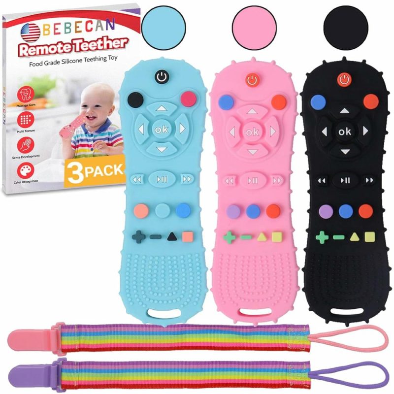 Dentifrici | Silicone Baby Remote Teether – Giocattolo di Distrazione Perfetto con Telecomando – Silicone Alimentare di Grado Alimentare Senza Bpa, Distrazione per Bambini