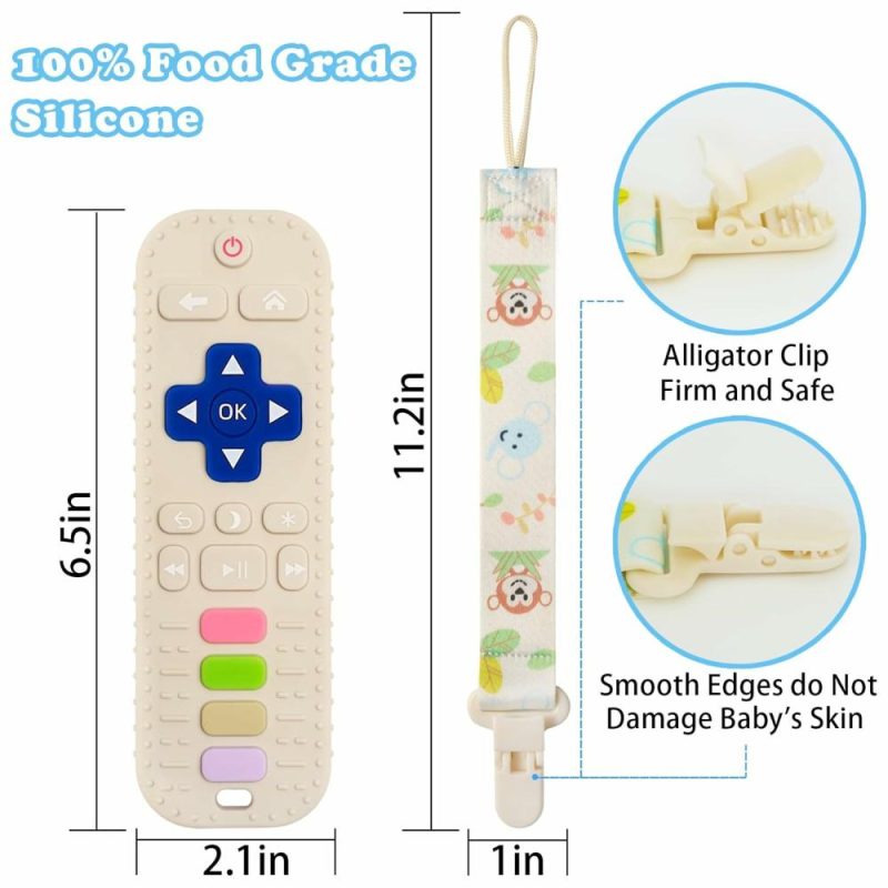 Dentifrici | Silicone Baby Teething Toys, Baby Remote Control Toy, Remote Teether For Babies 3-24 Months, Baby Remote Teething Toys, Teething Relief Toys 6-12 Months, Teething Toys Bpa Free Refrigerator Safe. 
Giocattoli da Masticare in Silicone per Bambini, Giocattolo Telecomandato per Bambini, telecomandante da Masticare per Bambini 3-24 Mesi, Giocattoli da Masticare Telecomandati per Bambini, Giocattoli per la Masticazione per il Rilassamento 6-12 Mesi, Giocattoli da Masticare Senza Bpa Sicuri in Frigorifero.