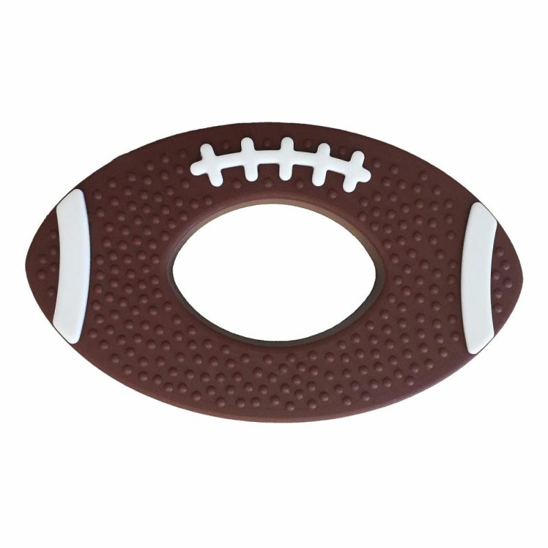 Dentifrici | Silicone Football Teether – Silicone Alimentare di Qualità – Sensory Teether per Bambini e Bambine American Football