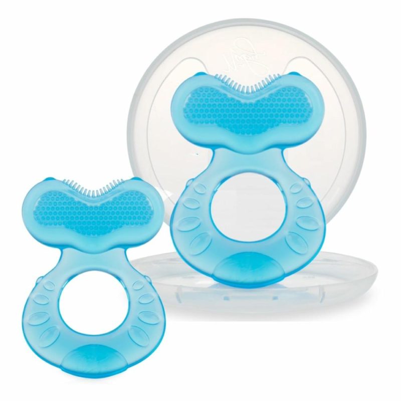 Dentifrici | Silicone morbido con setole massaggianti | 2 Confezioni: Blu | 3M + | Valigetta per il viaggio inclusa