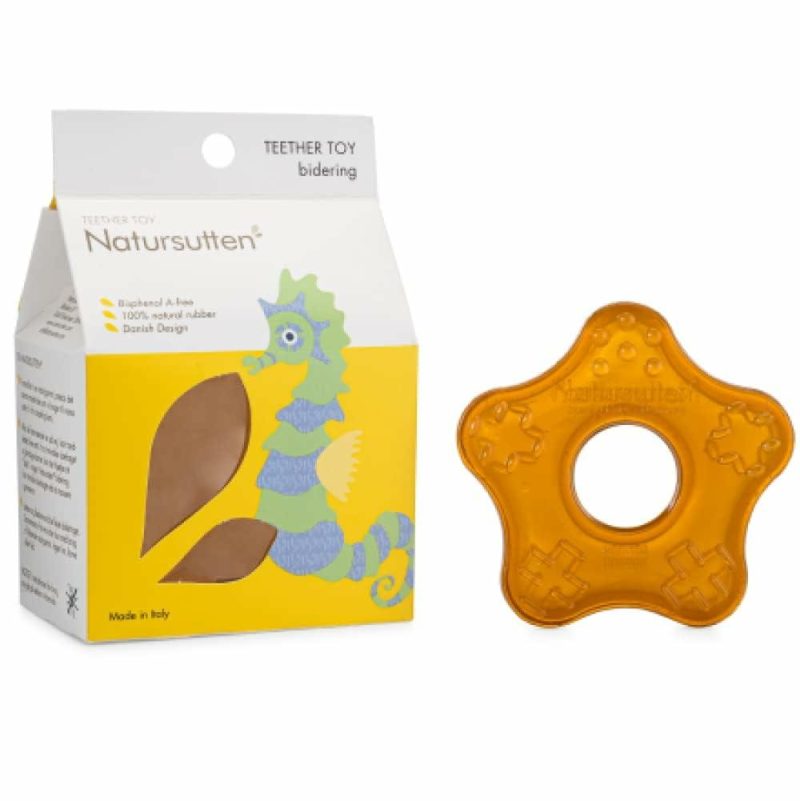 Dentifrici | Starfish Teether – Giocattolo per il Sorriso Bambino – Eco-Friendly Gomma Naturale Pvc & 100% Senza Bpa – Design Danese Giocattoli Bambino – Made in Italy Giallo