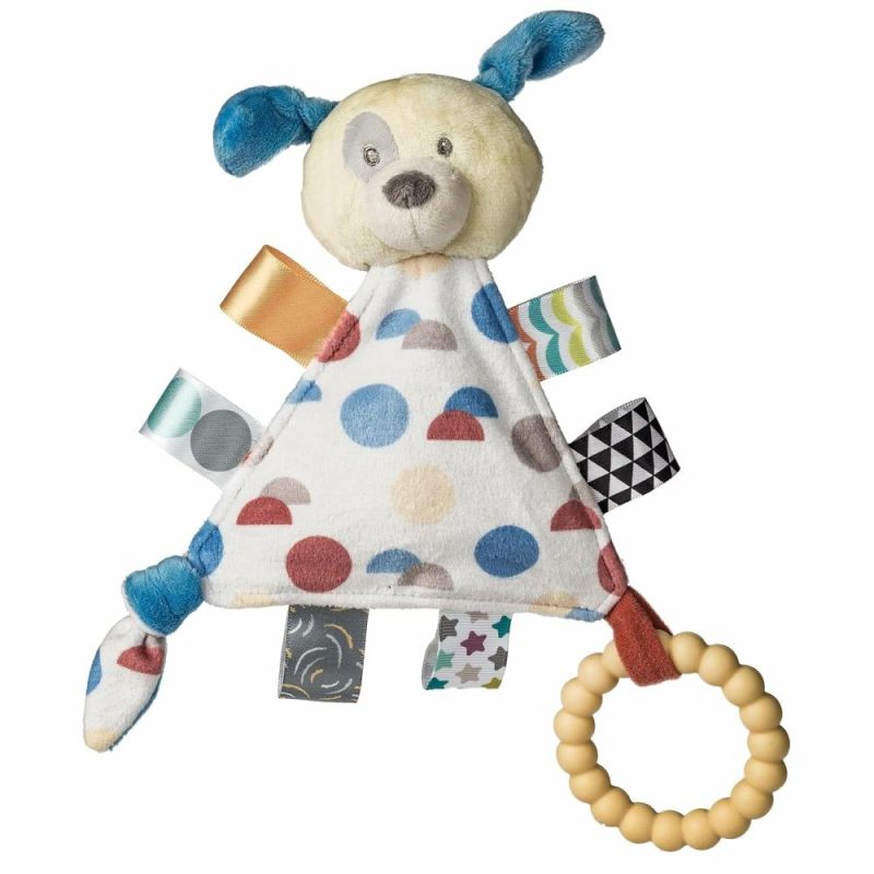 Dentifrici | Taggies Giocattoli da Sorsetto Bambino, Triangolo Portatile con Tag Tattili, 15 cm, Cagnolino