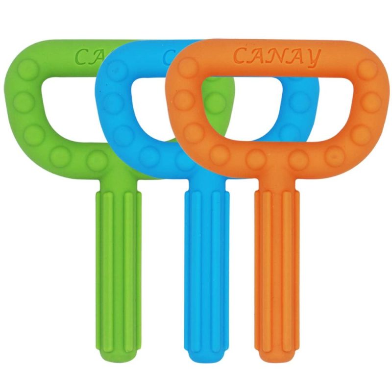 Dentifrici | Xtra Tough Hand-Held Sensory Chew Toys For Autistic Children – St sticks da masticare Alt. Collane da masticare per bambini sensoriali – Stimulatione motoria orale Adhd Spd – Per masticatori moderati/aggressivi (3 Pack)