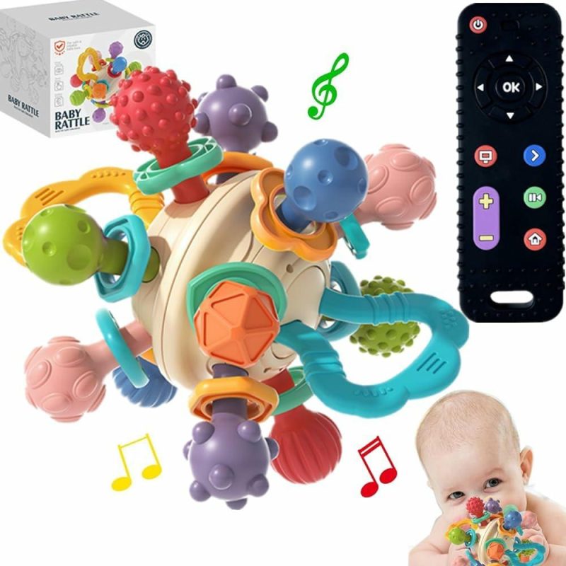 Giocattoli a spingere e trascinare | Baby Sensory Teething Toys – Giocattoli da dentizione Baby Sensory – Regali per Neonati Bambini Ragazzi Ragazze 0 3 6 9 12 18 Mesi 1 Anno – Giocattoli di Succhiare per Neonati – Giocattoli Educativi di Apprendimento per Bambini Piccoli